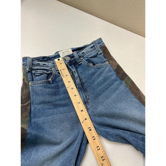 McGuire Womens Ibiza Jeans Size 24 Army Doll Damn Fine High Rise Camo Striped - Picture 13 of 16
